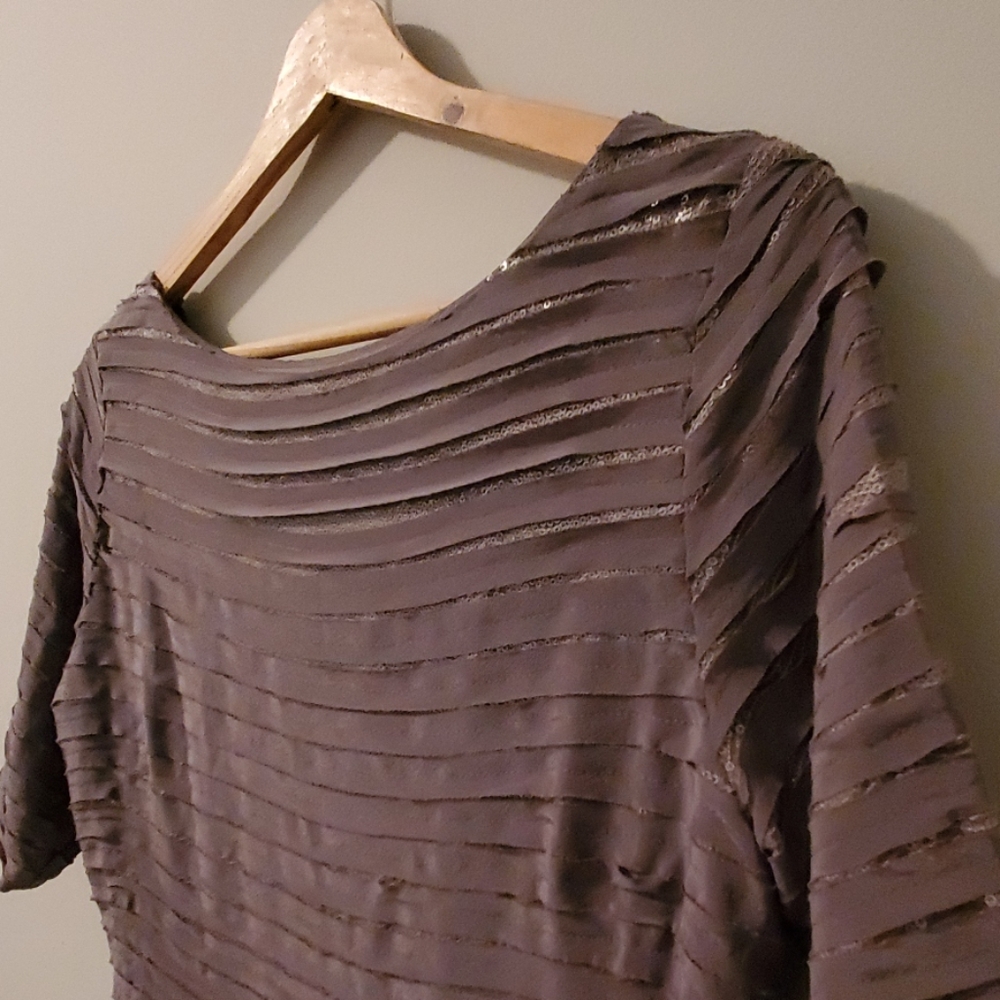 Gray midi dress with sparkle